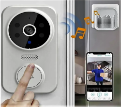 Умный беспроводной видеоглазок Mini DOORBELL Wi-Fi управление V.1.4.(датчик движения, ночное видео, управление со смартфона)